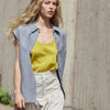 'Cameron Button Up' Blue Stripe