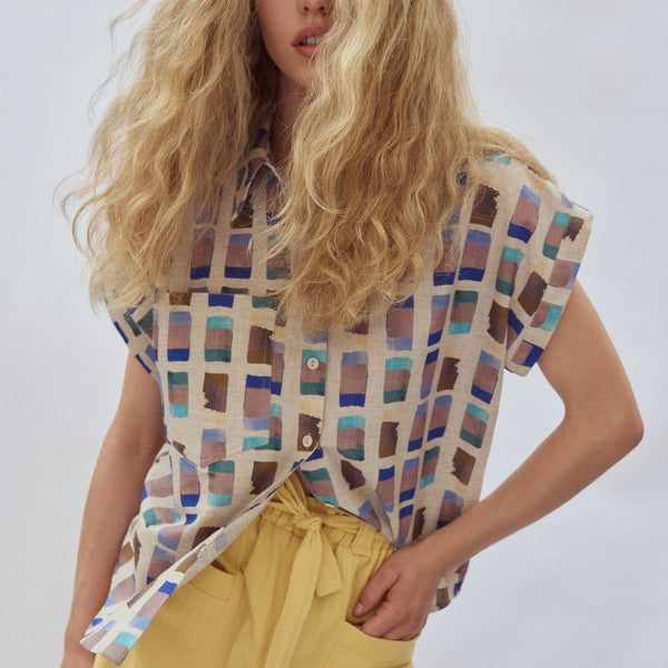 'Haley Button Up' Yellow Gold