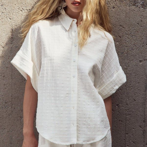 'Lexie Button Up' White