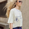 'Brooke Blouse' Butter Green Line or Blue Flower
