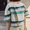 'Brooke Blouse' Butter Green Line or Blue Flower