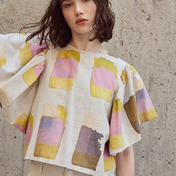 'Debbie Blouse' Blue Gold