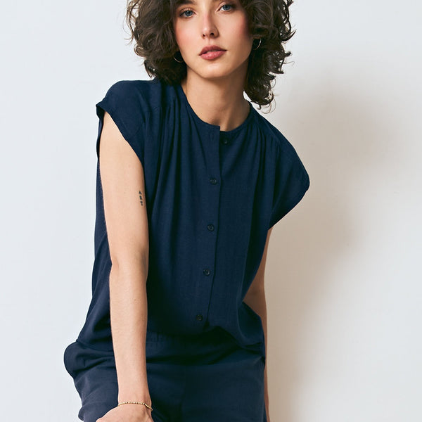 'Campbell Button Up' Classic Navy