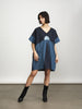 'Petra Dress' Denim Colour Block