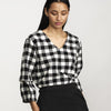'Daphne Blouse' Black Check
