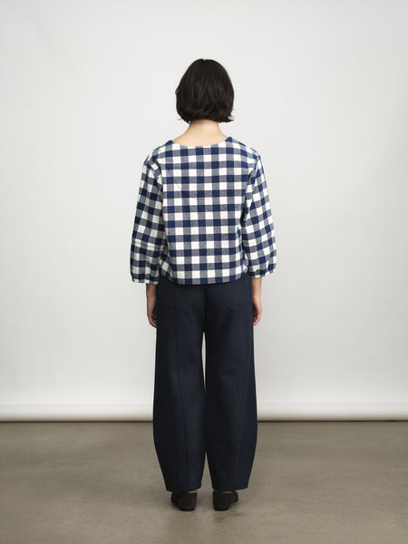 'Daphne Blouse' Black Check