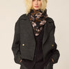 'Blaise Jacket' Black Wool Tweed
