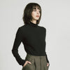 'Octans Turtleneck' Semi Sheer Black