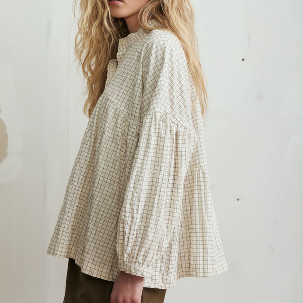 'Payne Blouse' Cream/Charcoal