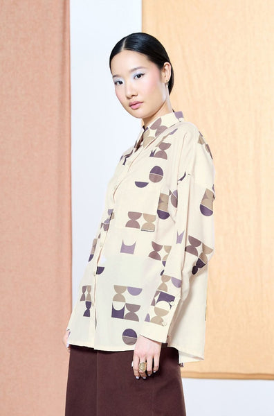 'Naouelle Button Up' Print