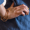 'Hammered Bangle' Rose Gold
