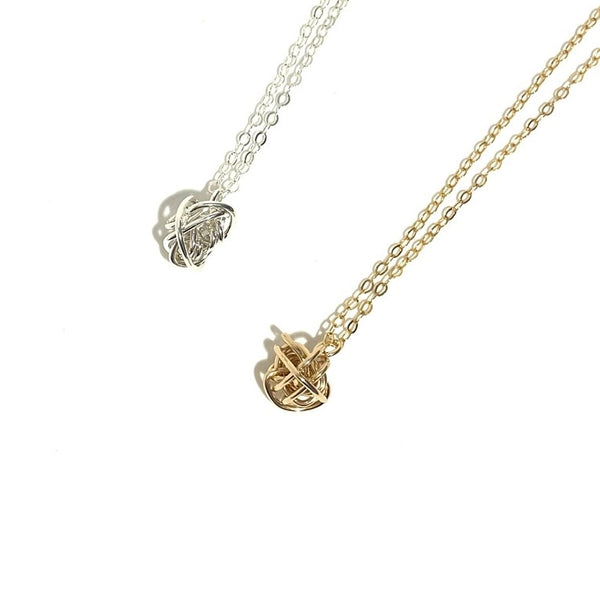 'Mini Knot Necklace' Silver or Gold