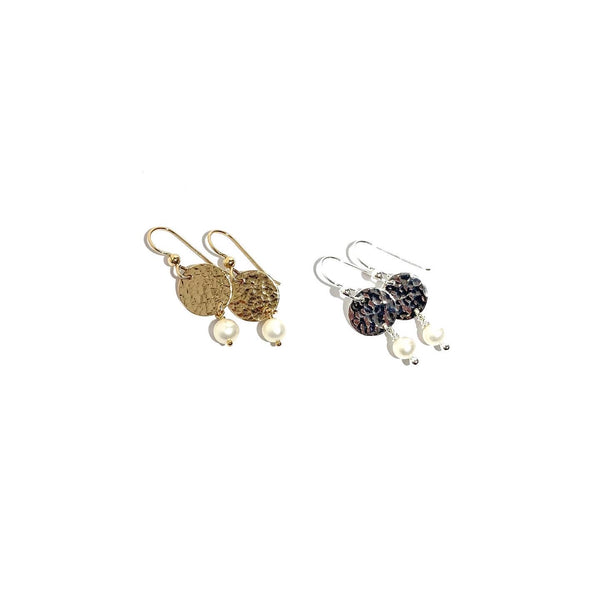 'Moon Drop Dangles' Silver