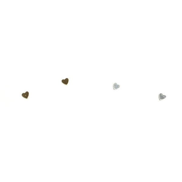 'Mini Heart Studs' Gold or Sterling