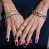 'Hammered Bangle' Silver