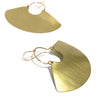 'Godess Shield Earring - Large' Brass