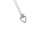 'Open Heart Necklace' Sterling Silver