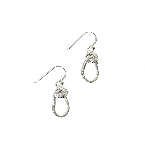 'Organic Shape Dangles' Sterling Silver