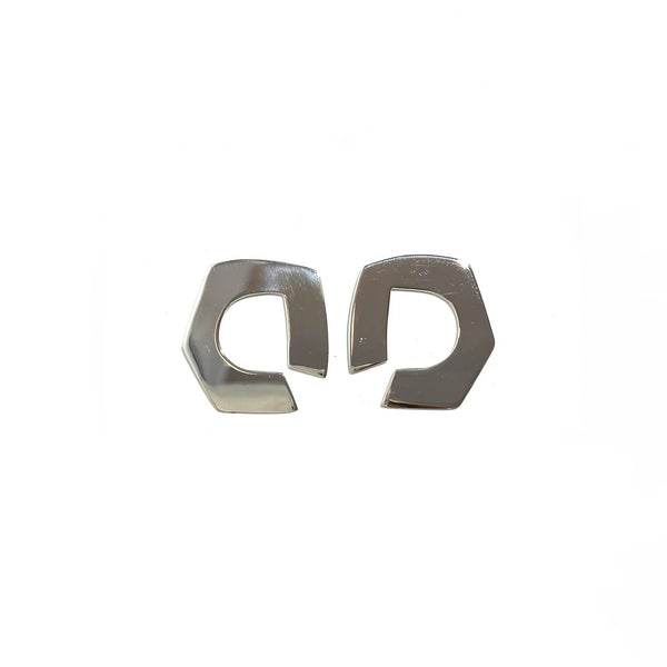 'Clari Studs' Oxidized Sterling Silver