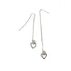 'Open Heart Threaders' Sterling Silver