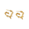 'Miriam Melted Heart Earrings' Silver or Gold