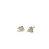 'Magnolia 5 Petal Stud' Sterling with Gold