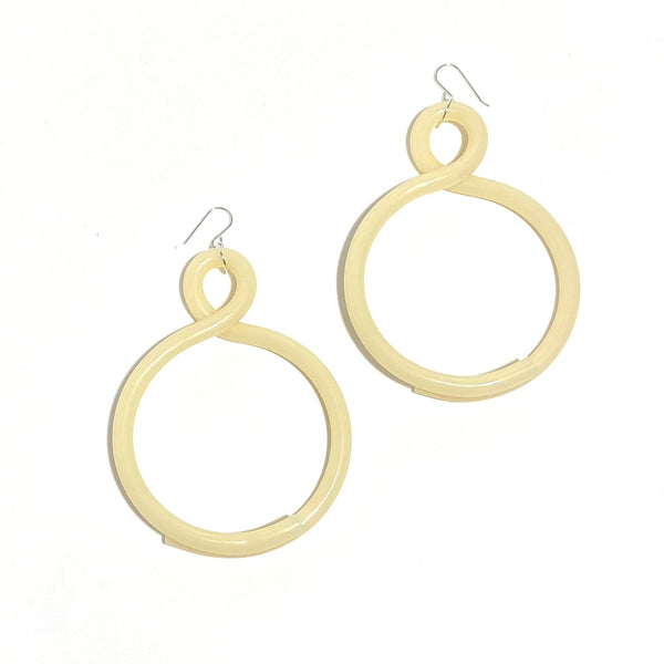 'Hoop Earrings' Opaque Cream