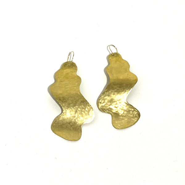 'Bay Earrings' Brass