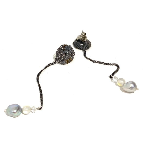 'Simple Chain Charm Dangle Earrings'
