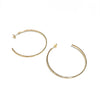 'Hammered Hoop Studs' Yellow Gold Fill