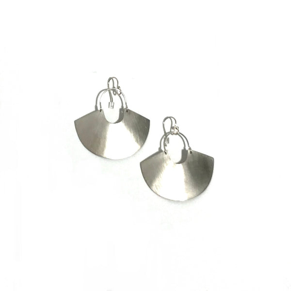 'Goddess Shield Earring' Mini Silver