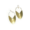 'Tulip Shield Earrings - Large' Brass or Sterling Silver