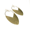 'Tulip Shield Earrings - Large' Brass or Sterling Silver