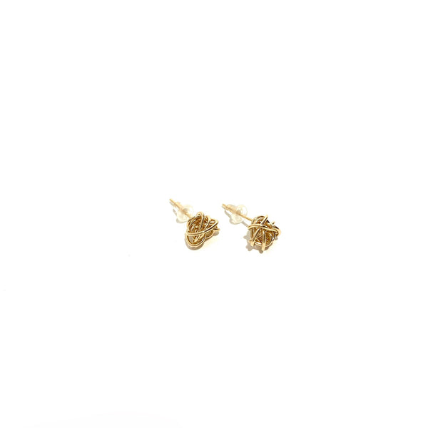 'Knot Stud' Yellow Gold Fill