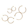'Hammered Hoop Studs' Rose Gold Fill