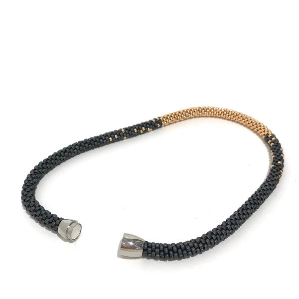 'Stardust Necklace' Grey/Rose Gold